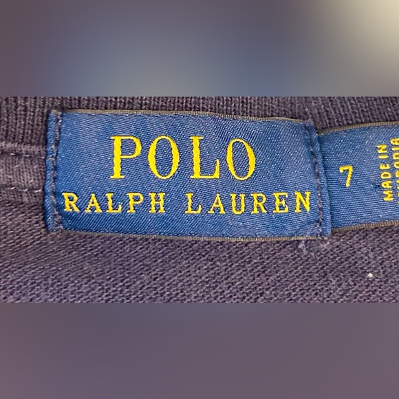 Ralph Lauren Boys Navy Big Pony Cotton Mesh Polo Size 7 - Picture 5 of 5
